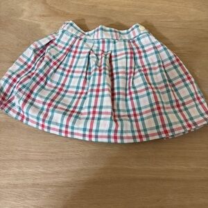 Vintage Garanimals Cream Plaid Toddler Skirt Built-In Shorts Size 4T